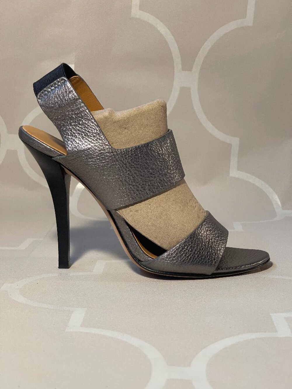Michael Kors Rochelle Metallic Pumps - Gunmetal/Pewter Leather Heels - Women's